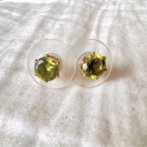 Pretty Green Crystal Stud Earrings